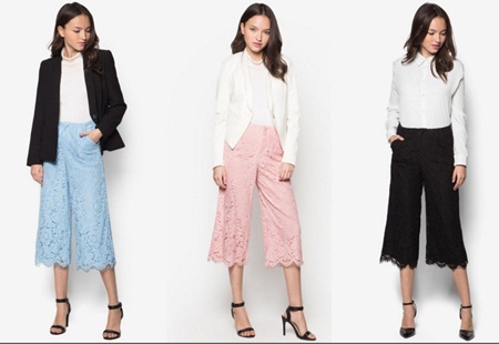 Lạ lẫm đầy cuốn hút với quần culottes ren gợi cảm