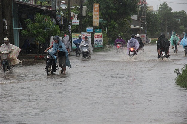 Bão số 1 suy yếu gây ngập úng trên diện rộng