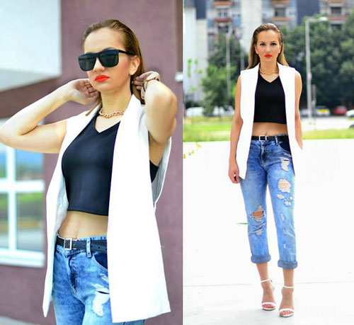 Cách phối đồ đẹp với croptop trong tiết trời mùa thu