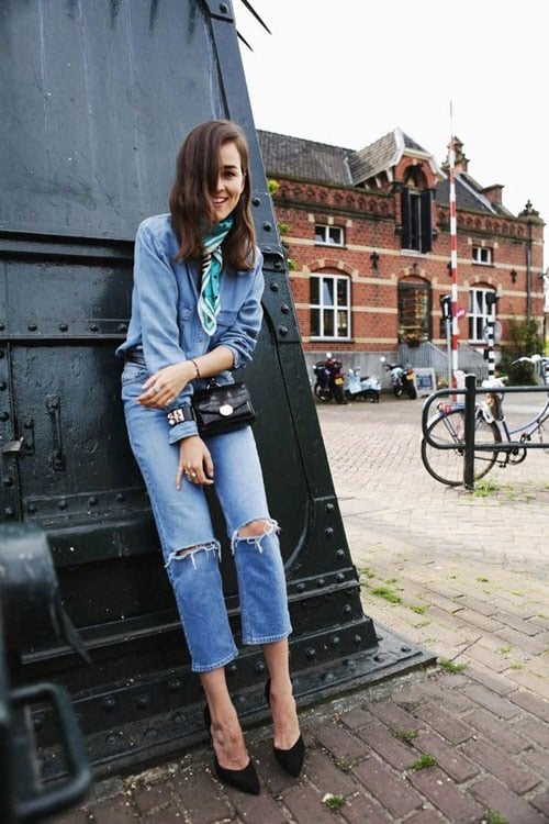 Quần jeans ống lửng hớp hồn phái đẹp toàn thế giới