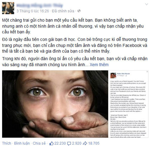 3 “NÊN” ngừa nguy hiểm từ đăng ảnh con lên Facebook - 2