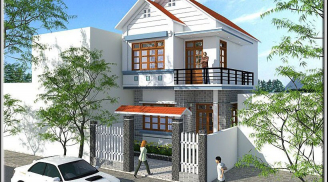 Xây nhà 2 tầng phong cách sang trọng hiện đại chẳng bao giờ lỗi mốt chỉ dưới 250 triệu