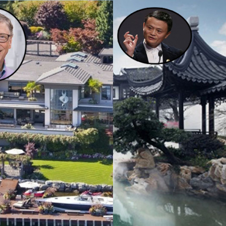 Nhà của tỷ phú Bill Gate đã đẹp lắm rồi nhưng khi nhìn sang biệt thự của Jack Ma thì cũng phải 'tắt điện'