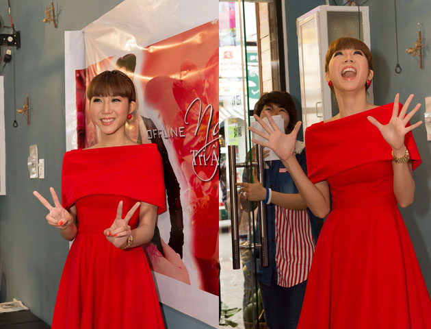  Chiều 8/6, chân dài Ngọc Quyên tổ chức buổi giao lưu, trò chuyện với các fan yêu quý đã ủng hộ cô trong suốt khoảng thời gian tham gia cuộc thi Bước nhảy hoàn vũ 2013 tại TP.HCM.