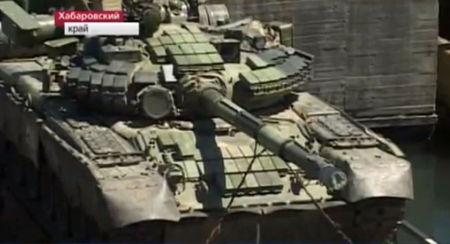 Xe tăng T-90s, phiên bản nâng cấp của T-90 cũng tham gia vào cuộc tập trận quy mô này.