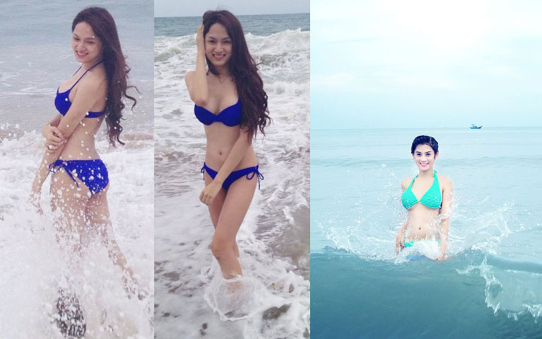  Sau khi đàn em Hương Giang Idol khoe hàng loạt ảnh nóng bỏng với bikini ở bãi biển, thì mới đây, Lâm Chi Khanh cũng không kém cạnh tung những bức ảnh bikini cực nóng bỏng của mình.