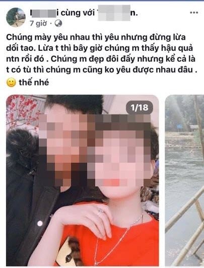 Status của nam thanh niên sau khi giết tình địch.