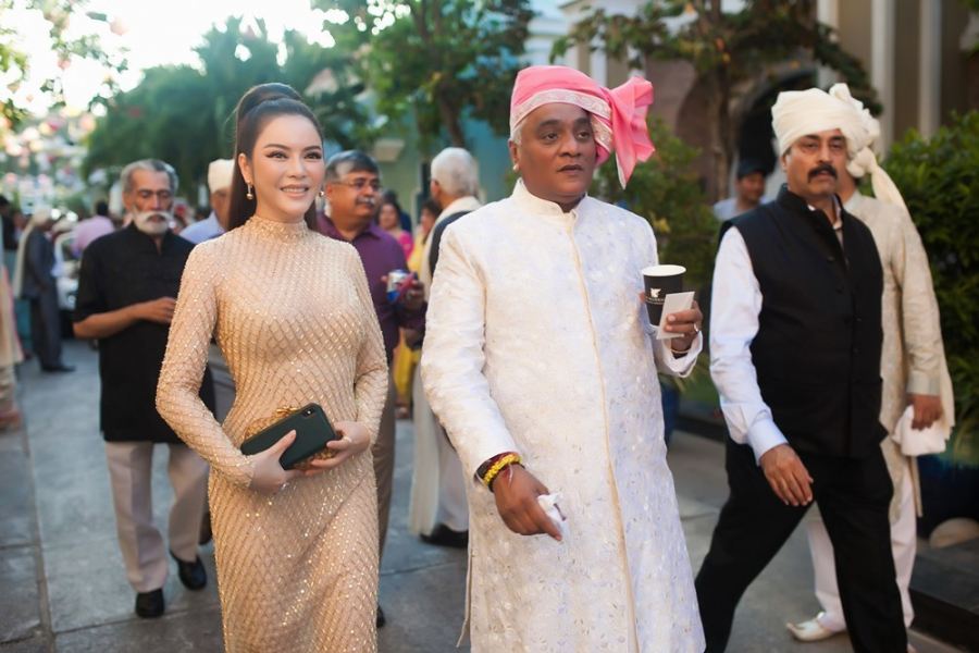 Lý Nhã Kỳ xuất hiện trong tiệc cưới đôi tỷ phú Ấn Độ diễn ra ở Phú Quốc.