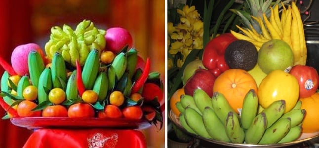 Việc lựa chọn những loại quả để dâng lễ thắp hương có thể tùy thuộc vào mỗi nơi, song cần lưu chỉ sử dụng những quả mã đẹp, còn tươi. (Ảnh: VTV)