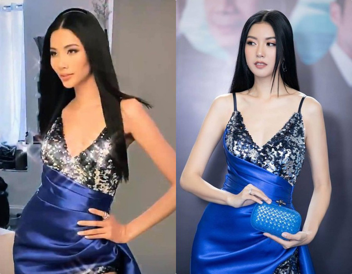 Hình ảnh mới nhất của Hoàng Thùy khi chuẩn bị chinh chiến tại Miss Universe 2019 lại giống y hệt với Á hậu Thúy Vân trước đó, giống từ bộ đầm đến kiểu tóc là layout trang điểm. Chỉ khác mỗi một điều, Hoàng Thùy nhìn góc cạnh và quyền lực hơn với nước da nâu rắn rỏi còn Thúy Vân lại nổi bật với vẻ đẹp kiểu yêu kiều, nhẹ nhàng.