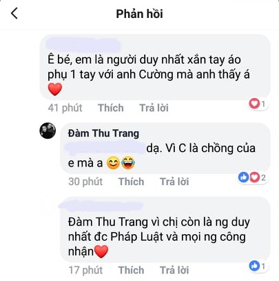 Đàm Thu Trang khẳng định Cường Đô La là chồng của mình.    