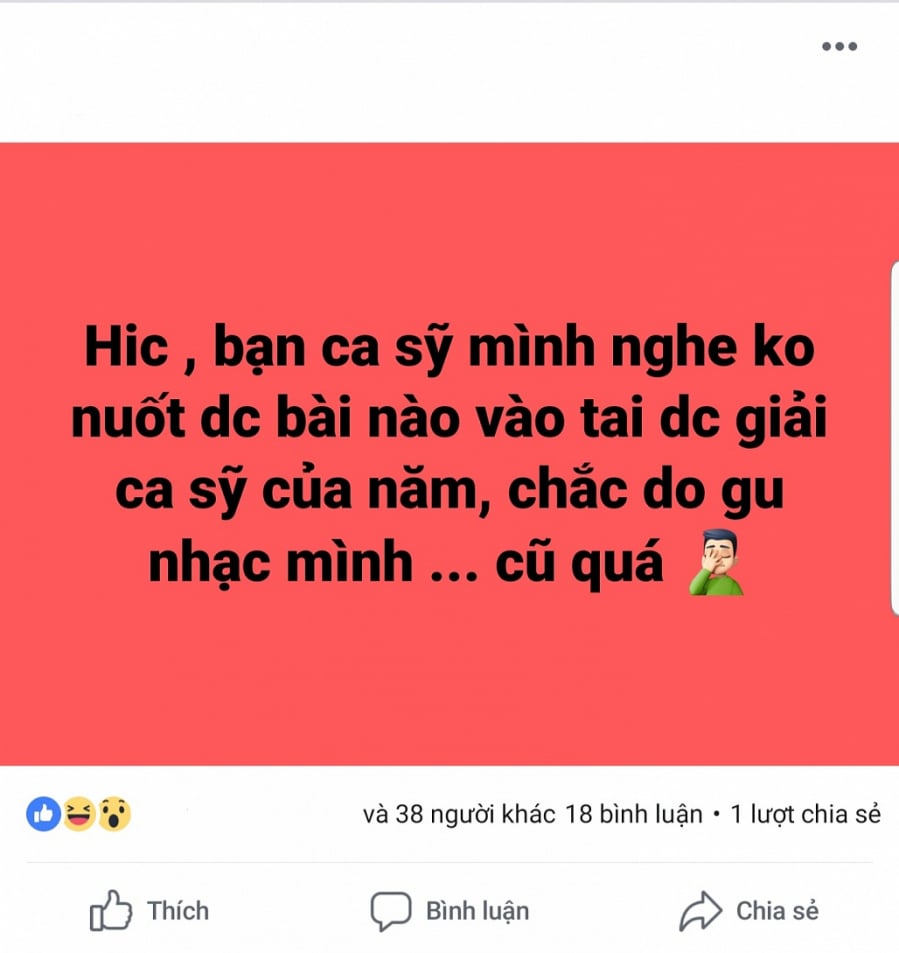 Dòng trạng thái của ca sĩ Lệ Quyên bị cho là 