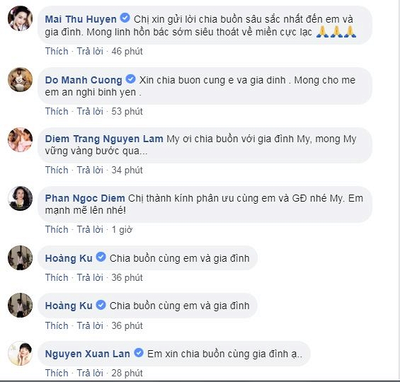 Loạt sao Việt gửi lời chia buồn đến gia đình Diễm My 9x.