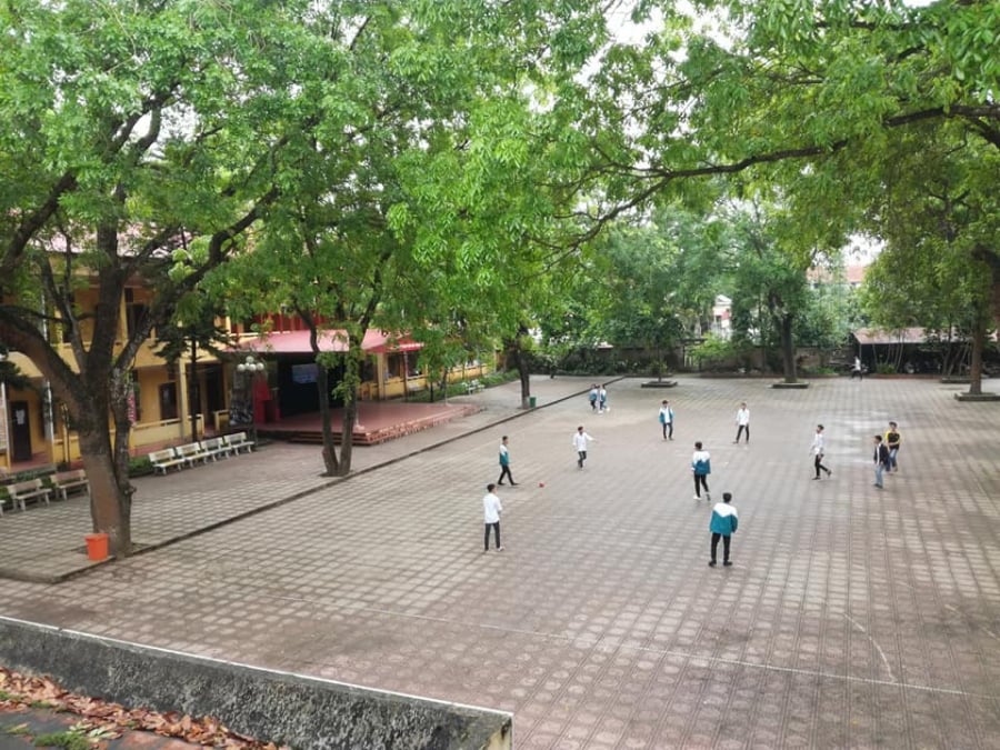 Trường THPT Phong Châu nơi nam sinh đang theo học.