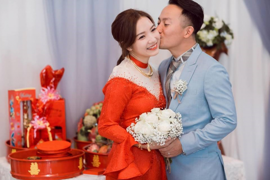 Đám cưới ngọt ngào của vợ chồng Tiến Đạt vào cuối năm 2018.    