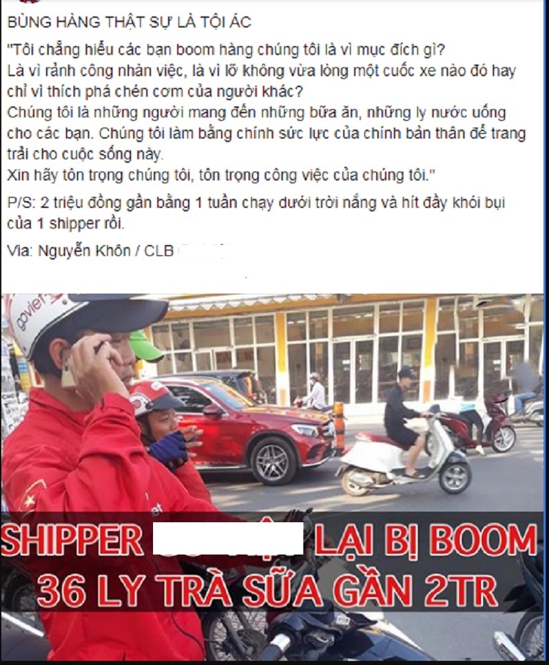 Bài đăng gây bức xúc cộng đồng mạng.