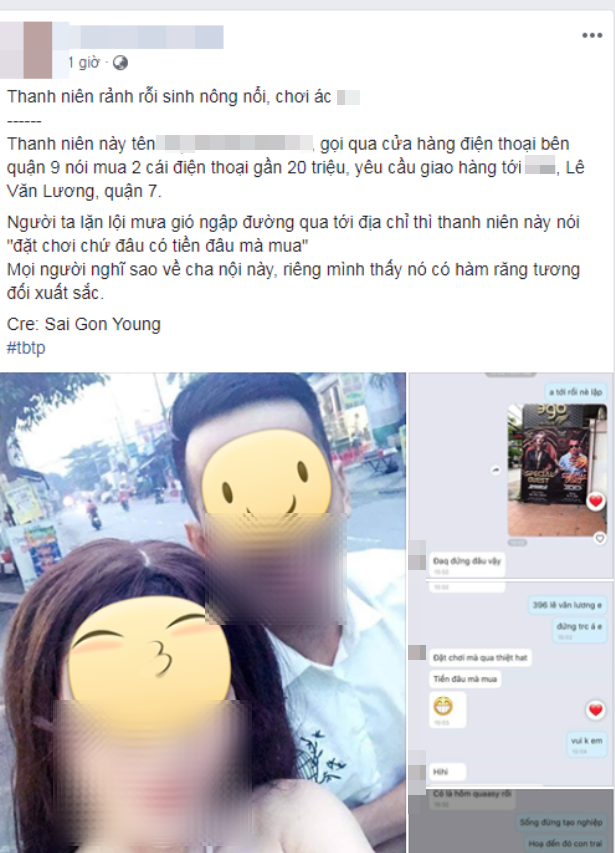 Câu chuyện được chia sẻ lên mạng xã hội.
