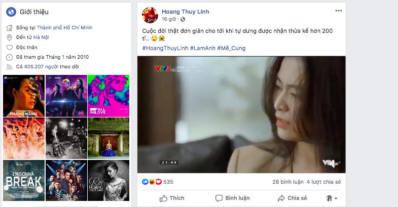 Hoàng Thùy Linh phớt lờ mọi bình luận trái chiều về diễn xuất của cô.    