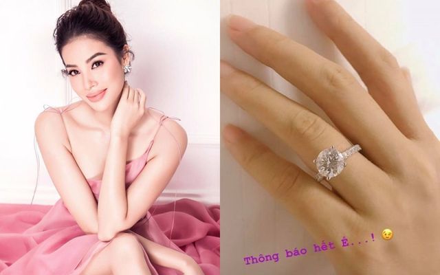 Tuy nhiên, tính đến nay, Phạm Hương mới chỉ công khai đã đính hôn bằng hình ảnh chiếc nhẫn đeo trên ngón tay áp út.    