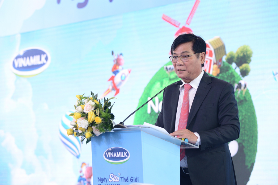 Ông Trần Quang Trung – Chủ tịch Hiệp hội sữa Việt Nam phát biểu tại sự kiện