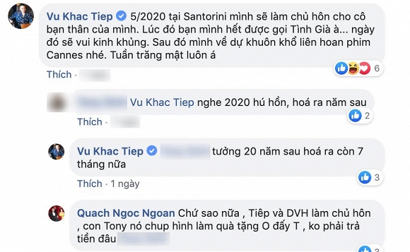 Vũ Khắc Tiệp tiết lộ ngày đám cưới của Quách Ngọc Ngoan và Phượng Channel.