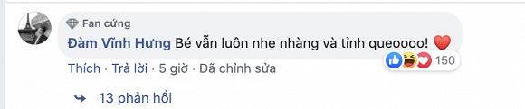 Mỹ Tâm đăng status trấn an bạn bè, Đàm Vĩnh Hưng để lại bình luận bất ngờ.  