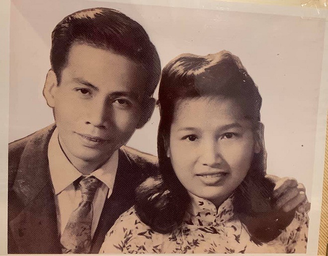 Ba mẹ Hiền Mai thời trẻ.    