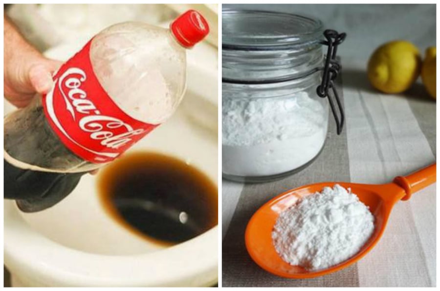 Đổ coca vào nhà vệ sinh giúp tẩy trắng vết bẩn