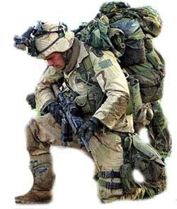 American Army Solider Fully Equipped