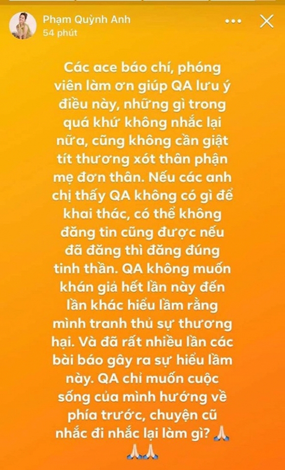 Phạm Quỳnh Anh nhấn mạnh: 