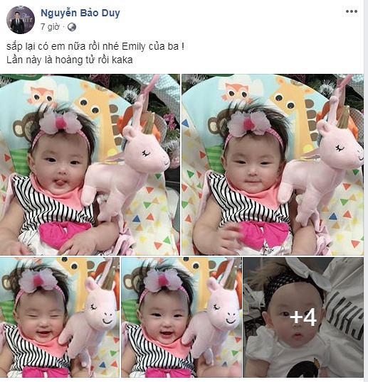 Mới đây, chia sẻ loạt hình ảnh của cô con gái nhỏ, Bảo Duy bất ngờ thông báo tin vui khiến cộng đồng mạng vô cùng bất ngờ: 