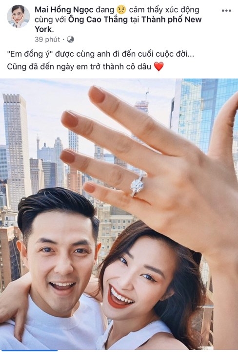 Dòng trạng thái được Đông Nhi chia sẻ trên trang cá nhân.