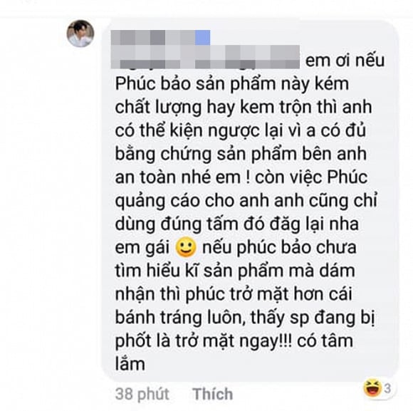 Đại diện phía nhãn hàng mỹ phẩm khẳng định sẽ kiện Đức Phúc nếu nam ca sĩ nói sản phẩm của anh kém chất lượng.