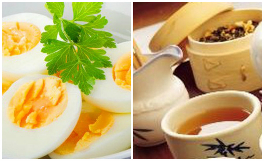 Trứng và nước trà kỵ nhau