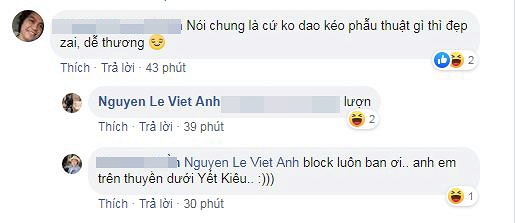 Ngay lập tức dòng trạng thái của Việt Anh bị anti-fan vào mỉa mai.
