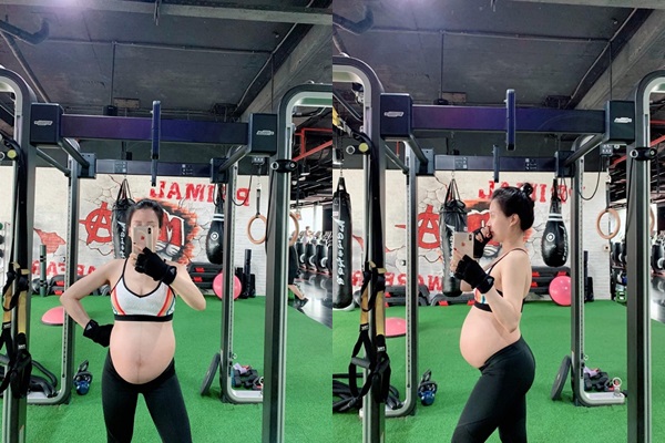 Cho đến thời điểm này, Ngọc Hương - bà xã nam MC Thành Trung đang mang bầu ở những tháng thứ 6 của thai kỳ. Tuy bụng đã rất to nhưng Ngọc Hương vẫn rất chăm chỉ đến phòng gym để luyện tập nâng cao sức khỏe. Đồng thời, cô tiết lộ bản thân đã tăng 6kg từ ngày mang bầu.    