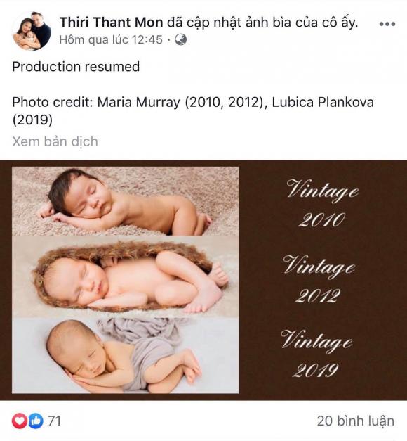 Thiri Thant Mon - vợ mới của chồng cũ Hồng Nhung khoe ảnh con trai đầu lòng sau hơn 1 tháng chào đời.