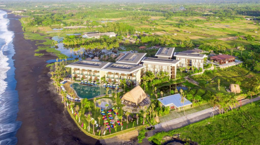 Toàn cảnh resort Wyndham Tamansari Jivva ở Bali - nơi ở của đội tuyển Việt Nam trước khi gặp đội tuyển Indonesia.