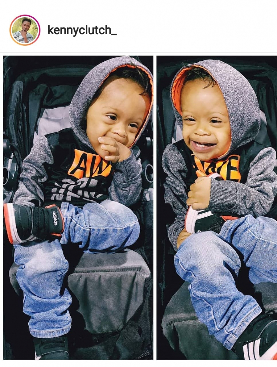 Cậu bé Kristian, 2 tuổi. Ảnh chụp màn hình từ Kennyclutch/Instagram.