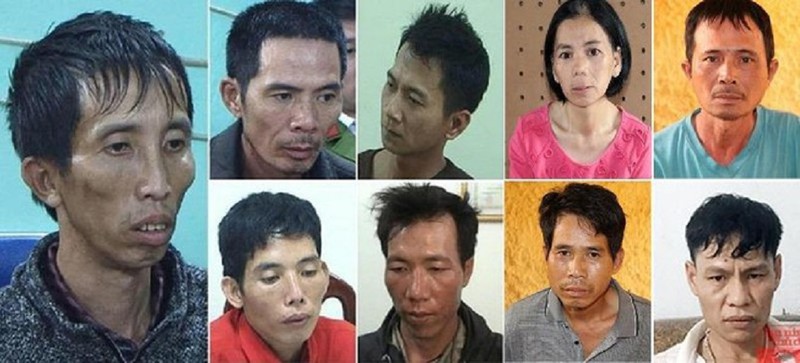 9 đối tượng trong vụ nữ sinh giao gà bị sát hại.
