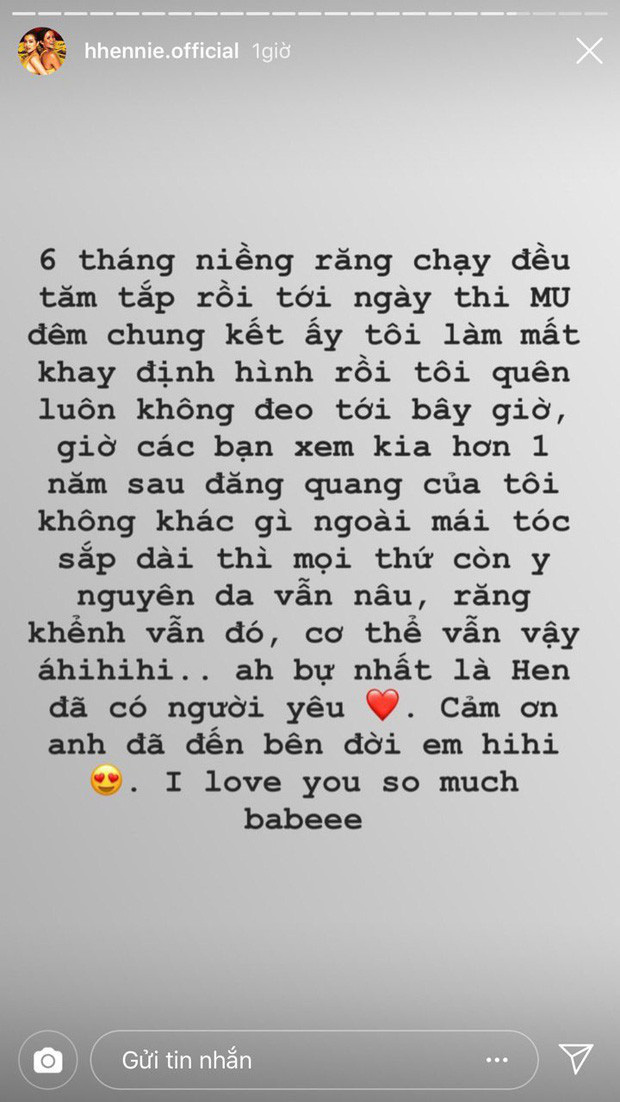 H'Hen Niê cũng từng chia sẻ ngọt ngào về bạn trai trên truyền thông và mạng xã hội.  