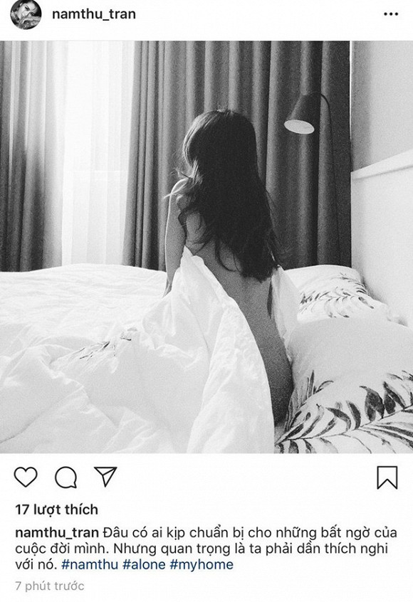 Cách đây vài giờ trên instagram cá nhân, Nam Thư bất ngờ đăng tải hình ảnh bán nude đầy táo bạo. Qua hình ảnh hiếm hoi này, nữ diễn viên khéo léo khoe hình thể nuột nà không hề kém cạnh người đẹp nào của làng showbiz Việt.