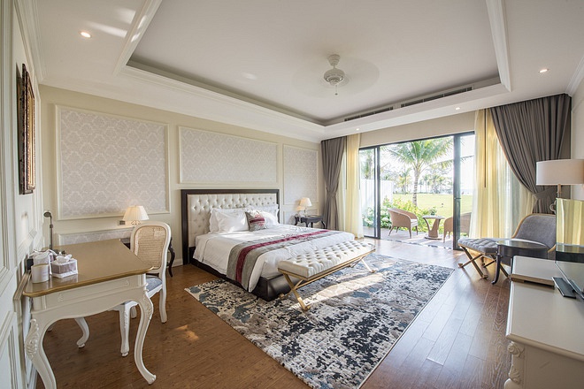 Phòng của của cô dâu và chú rể được biết sẽ là 1 căn villa hạng sang với 4 phòng ngủ, view nhìn ra biển. (Hình minh họa)
