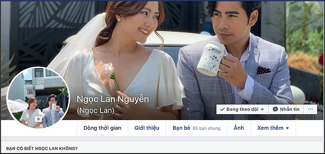 Ngọc Lan vẫn để avatar và ảnh bìa trang cá nhân Facebook là khoảnh khắc hạnh phúc bên Thanh Bình hậu ly hôn.