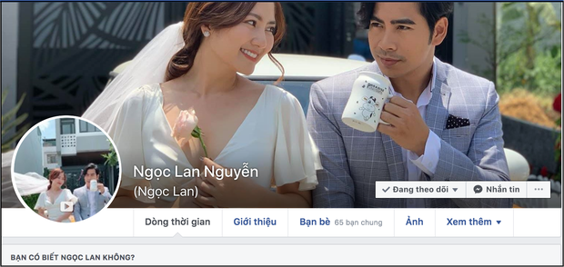 Hình ảnh hạnh phúc cùng với Thanh Bình được Ngọc Lan chọn làm ảnh đại diện và ảnh bìa Facebook cá nhân.