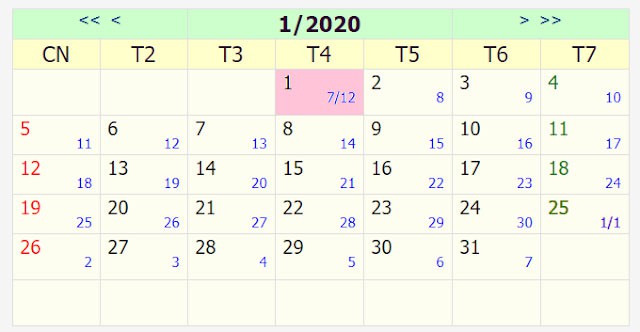 Tết Dương lịch 2020 người lao động được nghỉ 1 ngày.