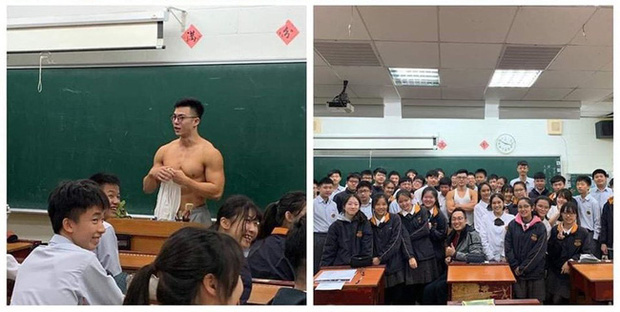 Thầy giáo này còn sở hữu thân hình 
