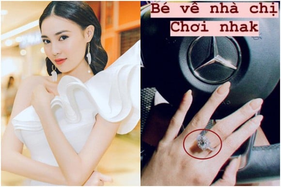 Vào đêm Giáng sinh vừa qua, Lan Ngọc khoe nhẫn kim cương siêu to.