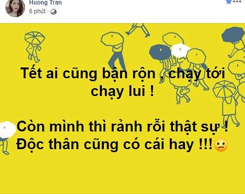 Hương Trần đã phủ nhận thông tin có bạn trai mới và khẳng định đang 