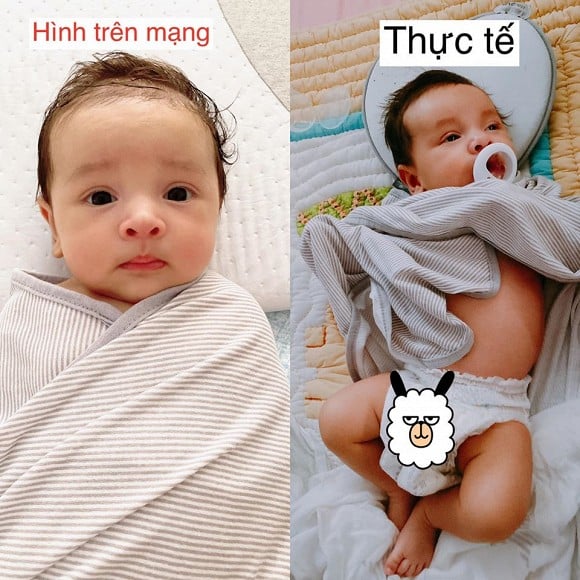 Cận cảnh gương mặt lai đáng yêu của nhóc tỳ nhà Phương Mai.